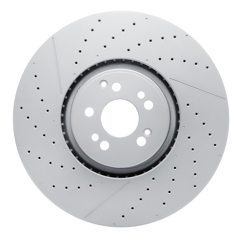 Mercedes-Benz GLS63 AMG Brake Rotor (1) - Front - R1 Concepts - Drilled & Slotted GeoSPEC Coated - `21-`25 Mercedes-Benz GLS63 AMG Brake Rotor (1) - Front - R1 Concepts - Drilled & Slotted GeoSPEC Coated - `21-`25